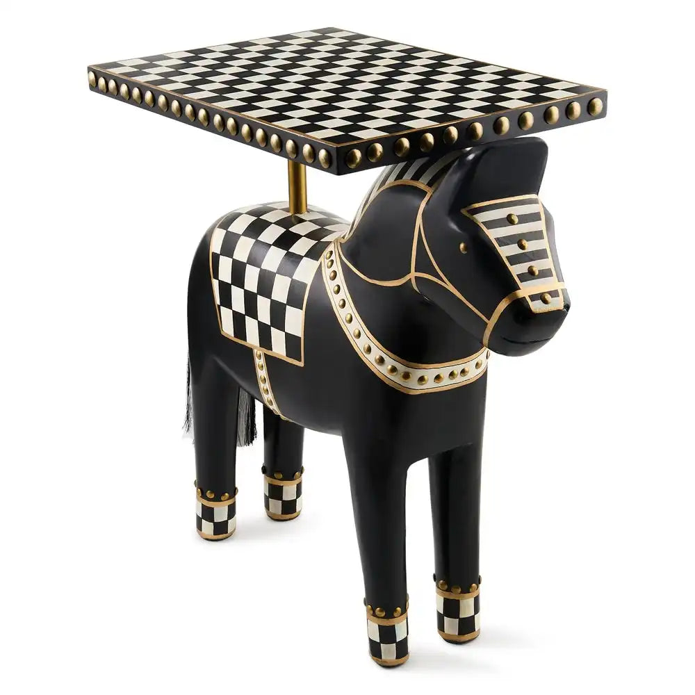 Courtly Check Carved Horse Table Main image