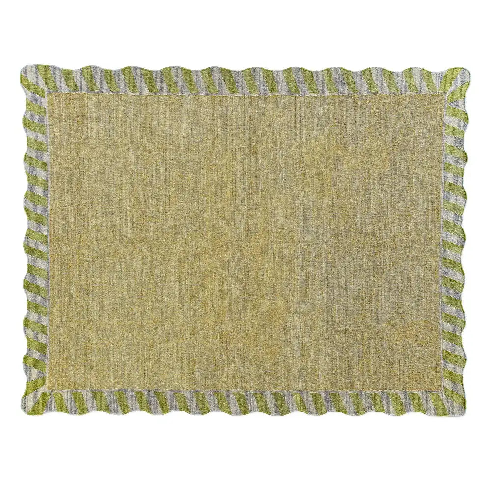 Jute Scalloped Purple and Green 8' x 10' Rug