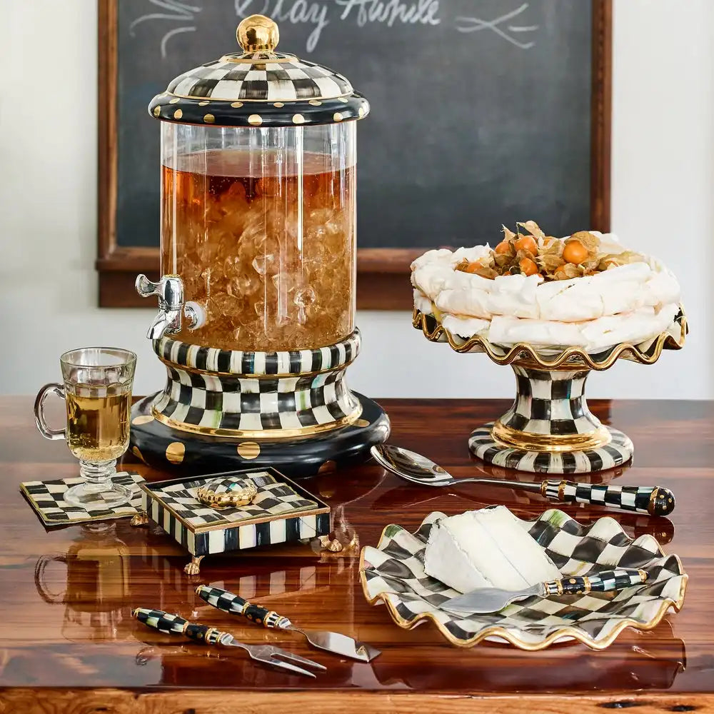 Courtly Check Ceramic Fluted Cake Stand Secondary image