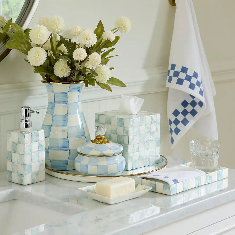 Sky Check Capiz Vanity Tray Secondary image