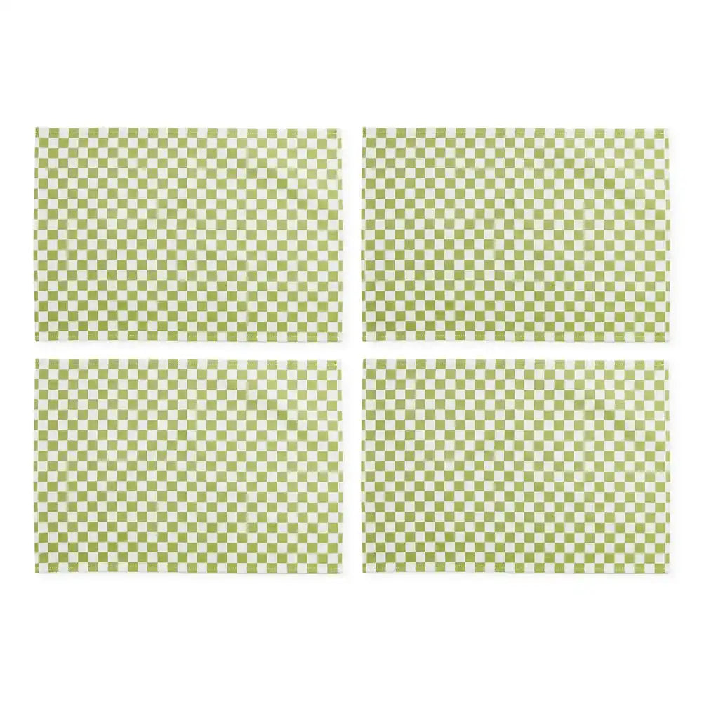Dark Green Check Placemat, Set of 4
