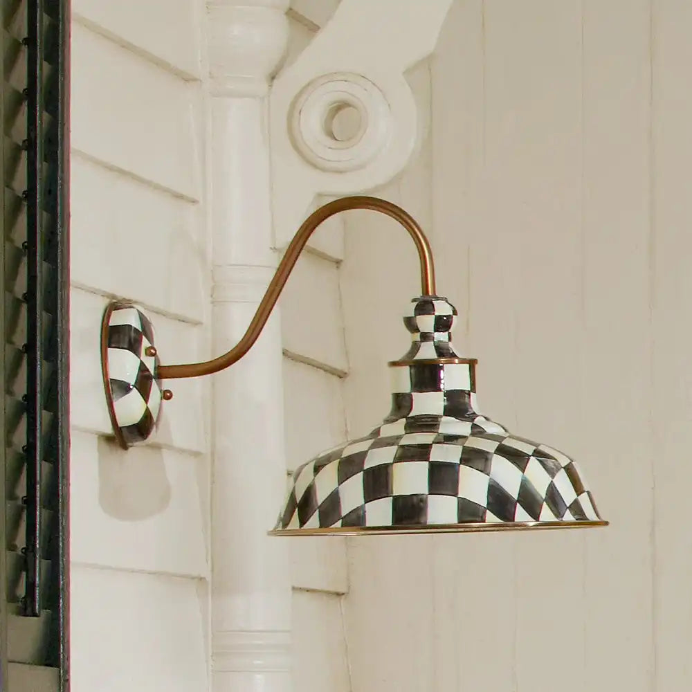 Courtly Check 12" Barn Sconce