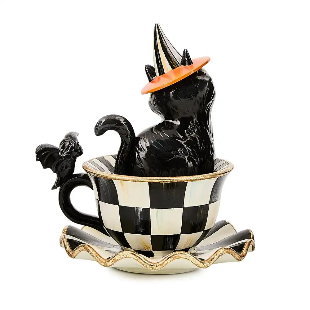 Courtly Check Teacup Cat Decor Secondary image