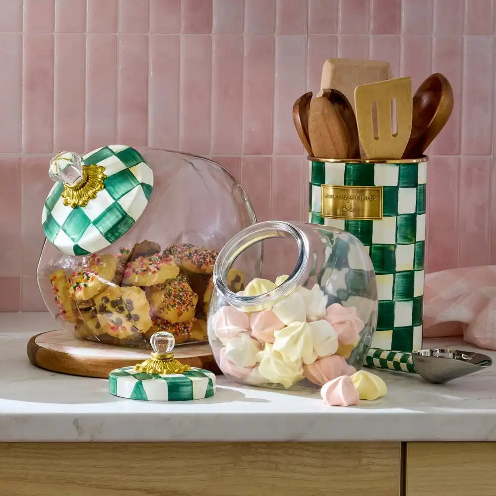 Cookie Jar with Courtly Check Lid