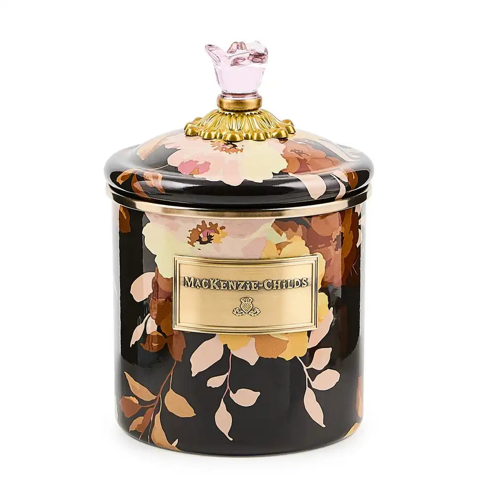 Wild Rose Brown Canisters, Set of 3