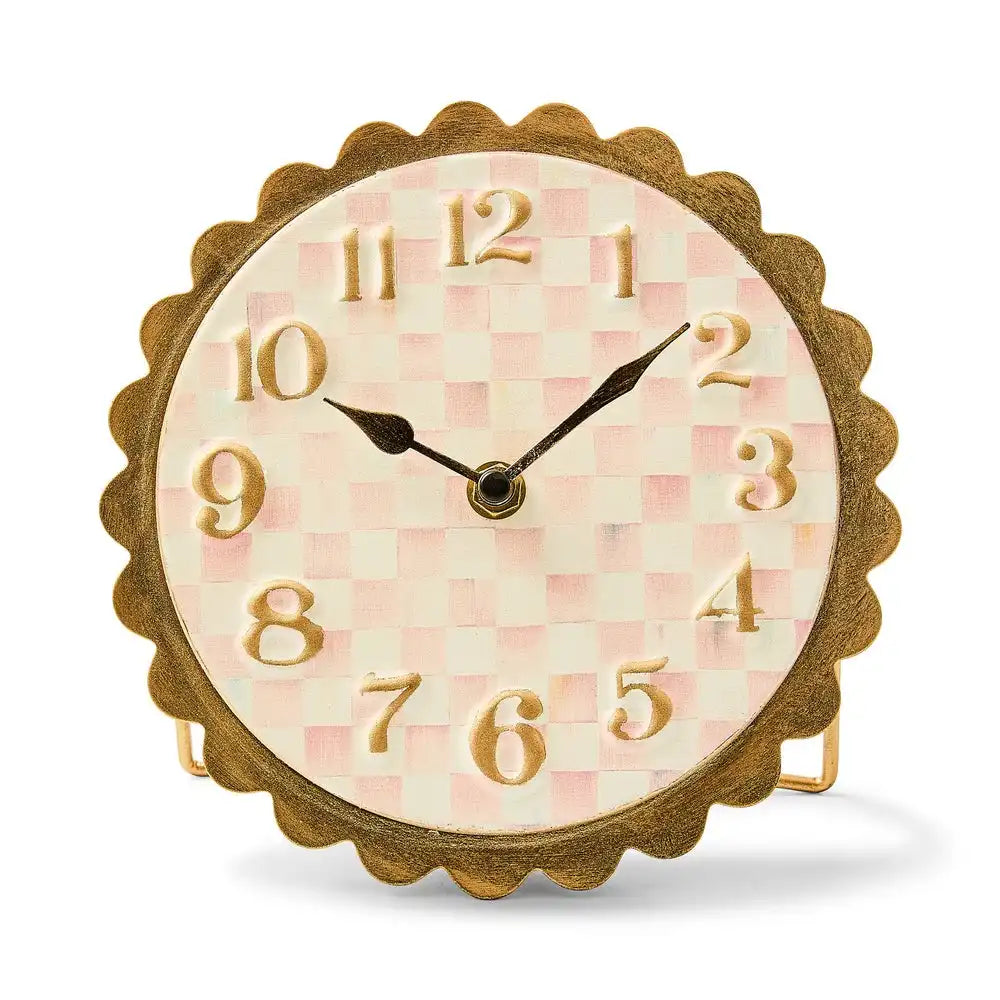 Courtly Check Scalloped Desk Clock