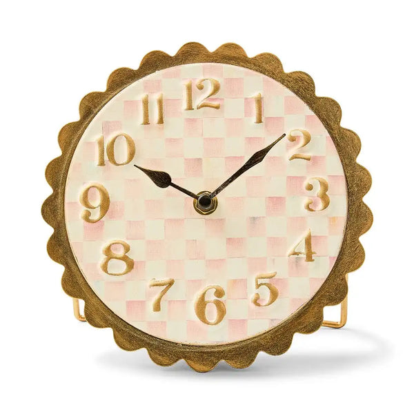 Courtly Check Scalloped Desk Clock