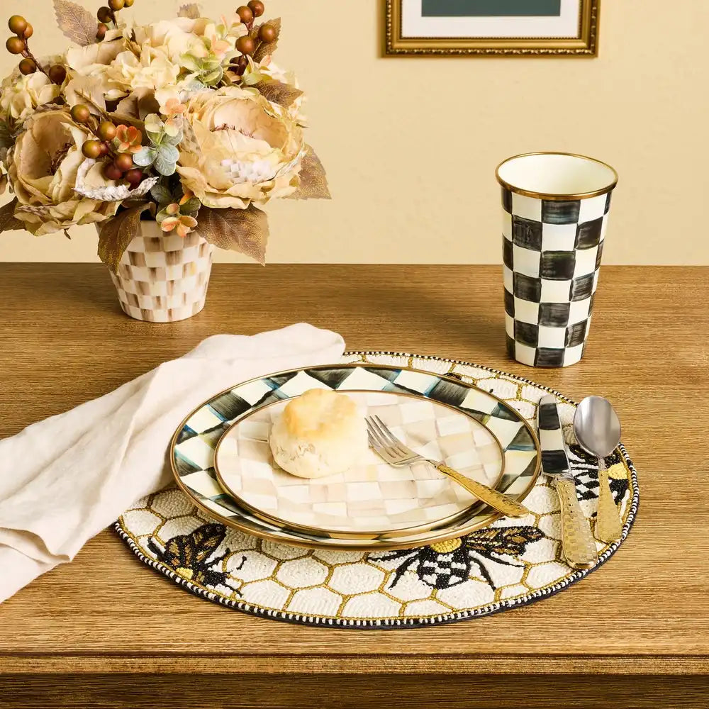Gold Bee Beaded Placemat Secondary image