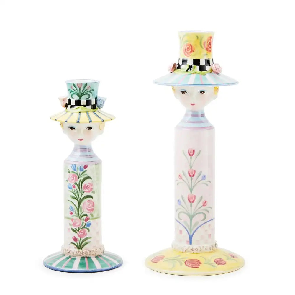 Rosy Meadow Lady Candle Holders, Set of 2 Main image