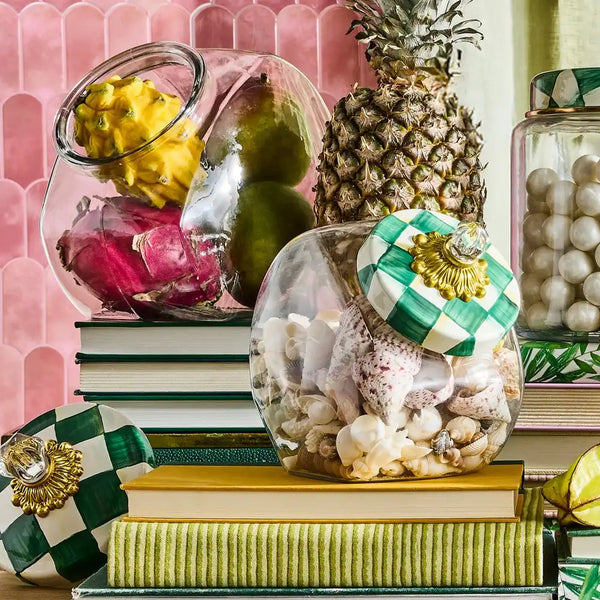 Cookie Jar with Courtly Check Lid