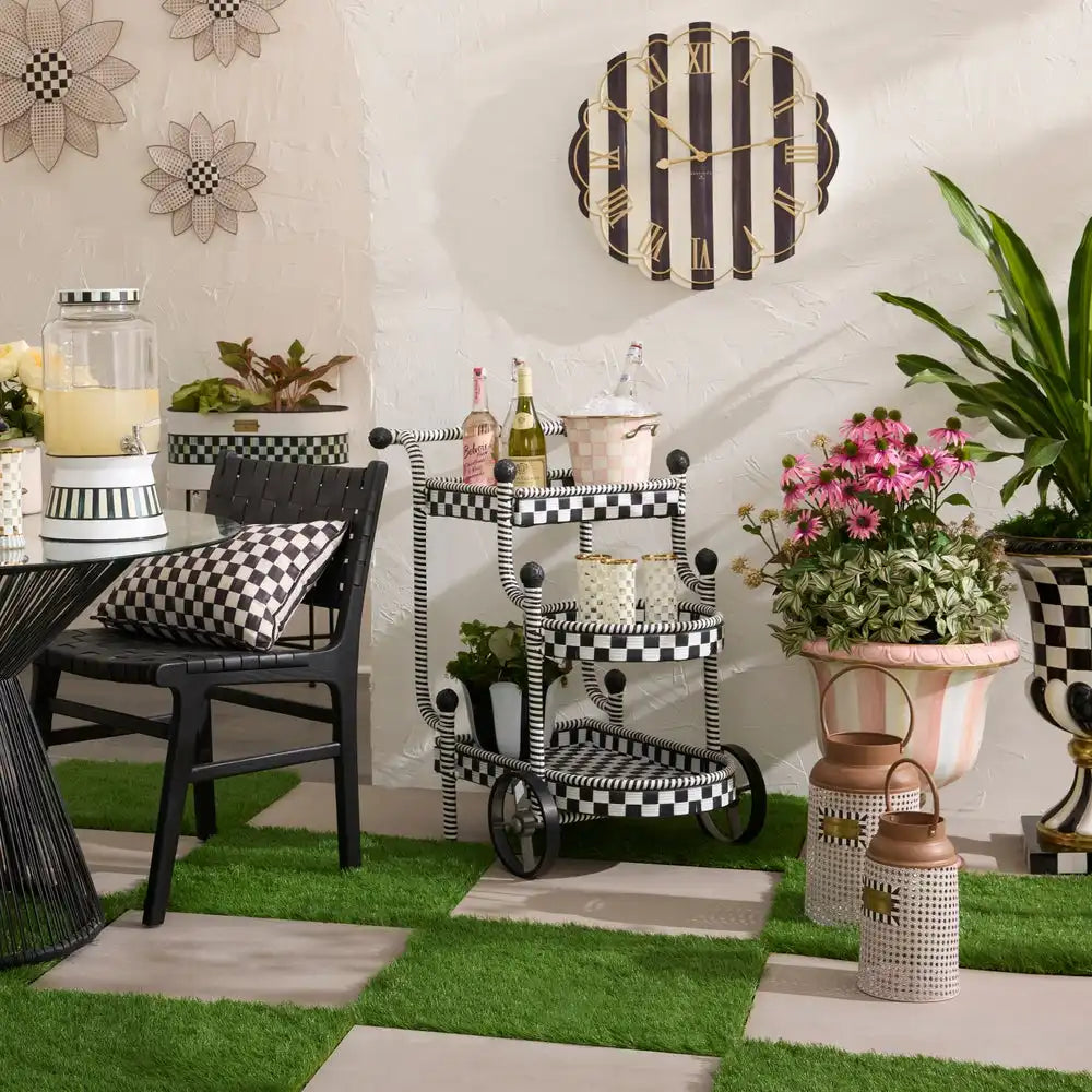 Gambit Check Outdoor Bar Cart