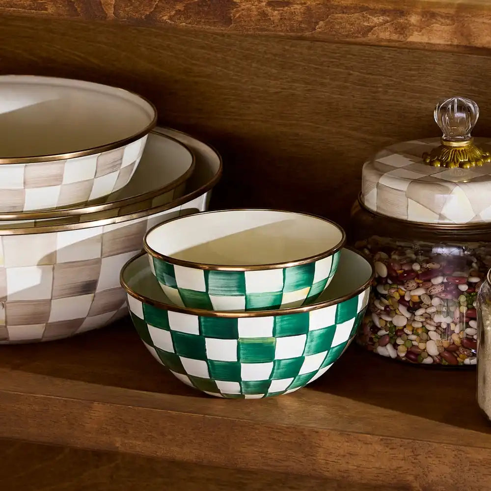 Emerald Check Small Everyday Bowl Secondary image