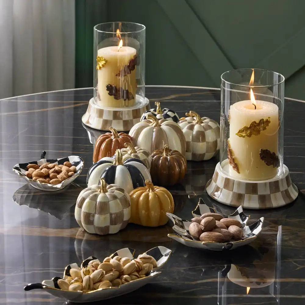 Autumnology Check & Stripe Pumpkin Cluster Secondary image