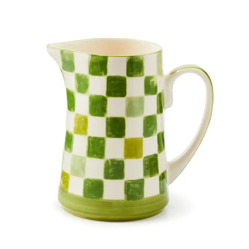 Pink Check Pitcher