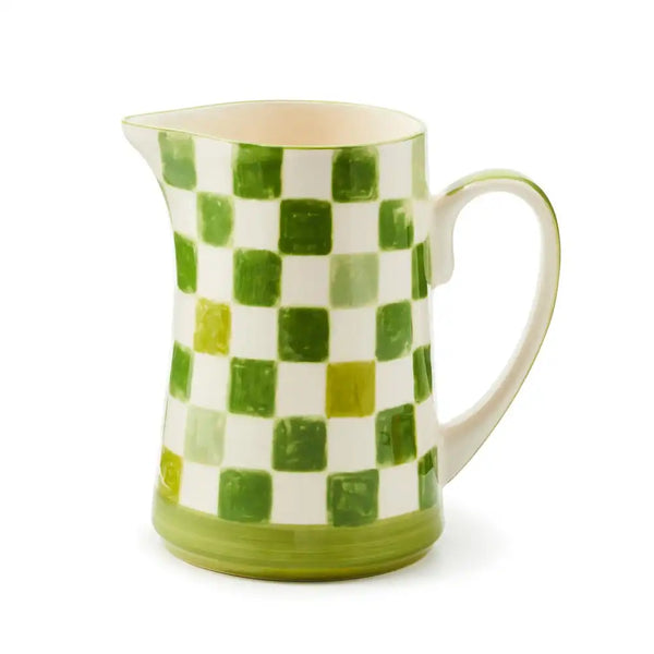 Pink Check Pitcher
