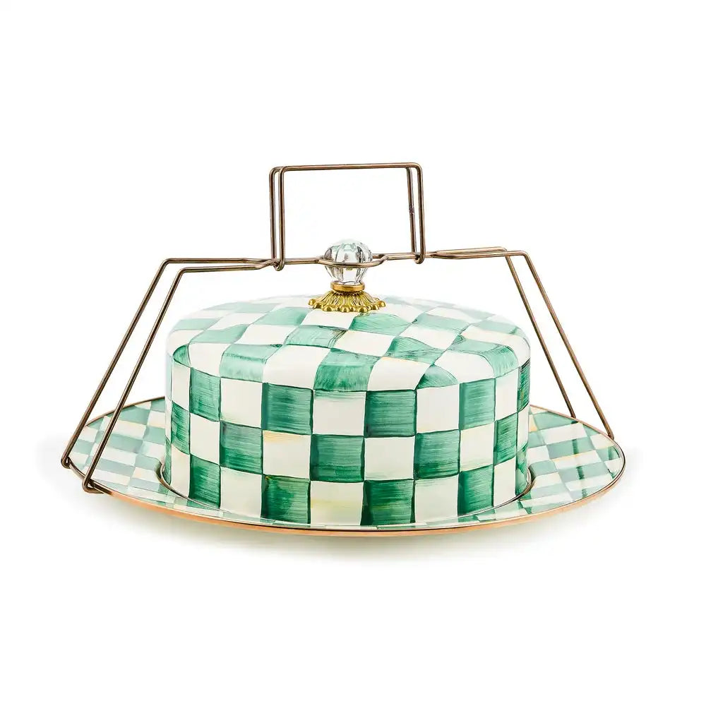 Emerald Check Cake Carrier Main image