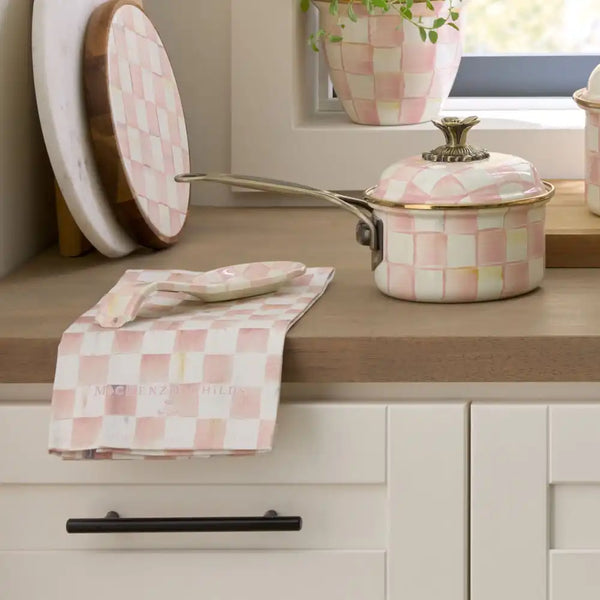 Cherry Check Printed Dish Towel