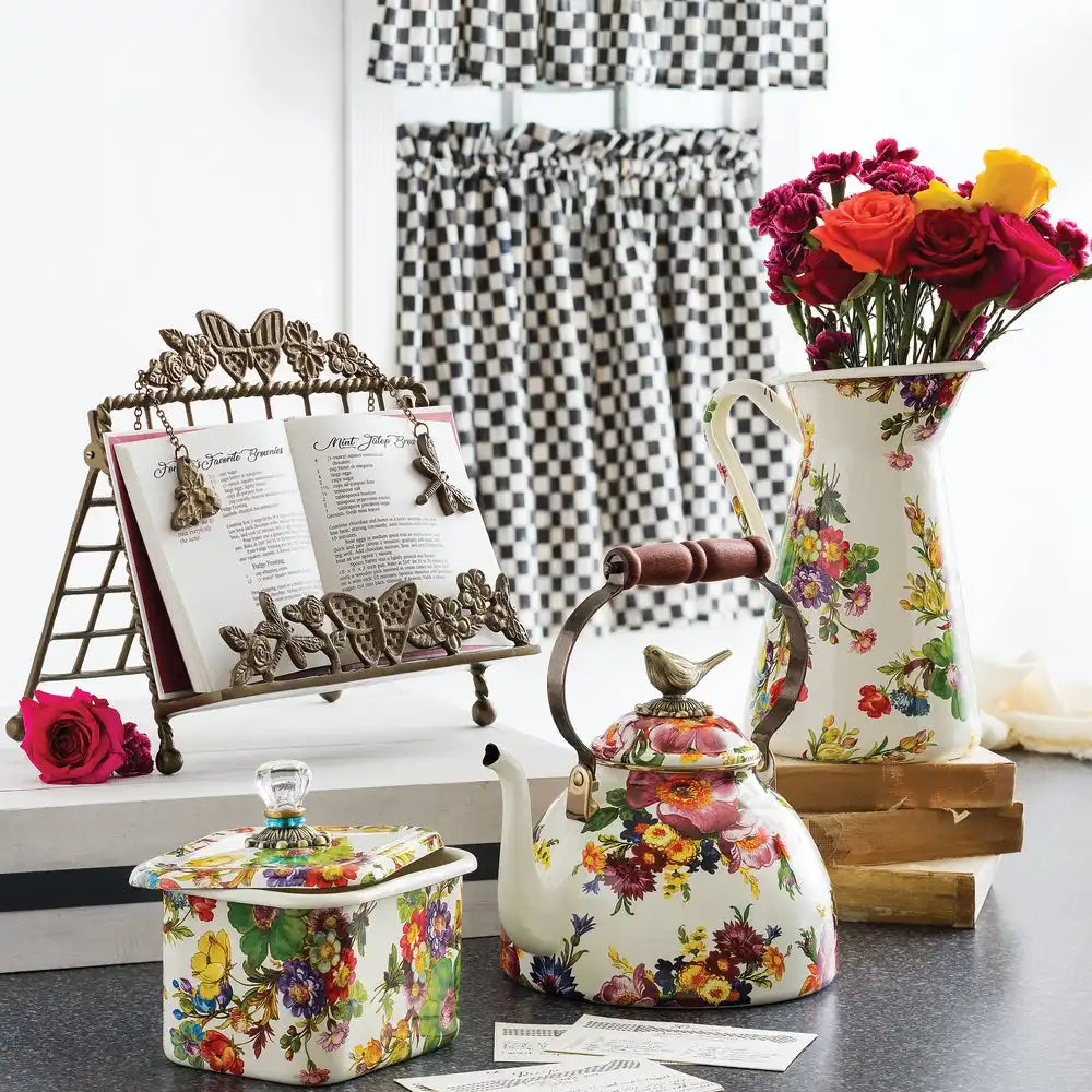 Courtly Check 3 Quart Tea Kettle with Bird