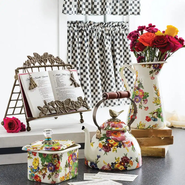 Courtly Check 3 Quart Tea Kettle with Bird