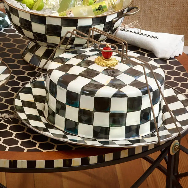 Emerald Check Cake Carrier