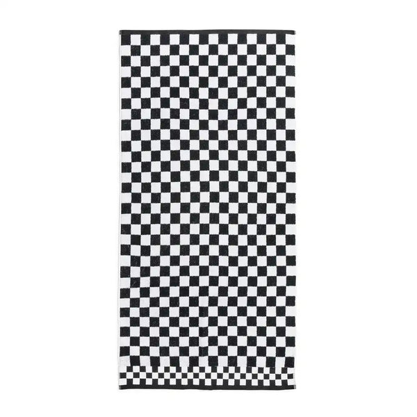 Black Check Hand Towel