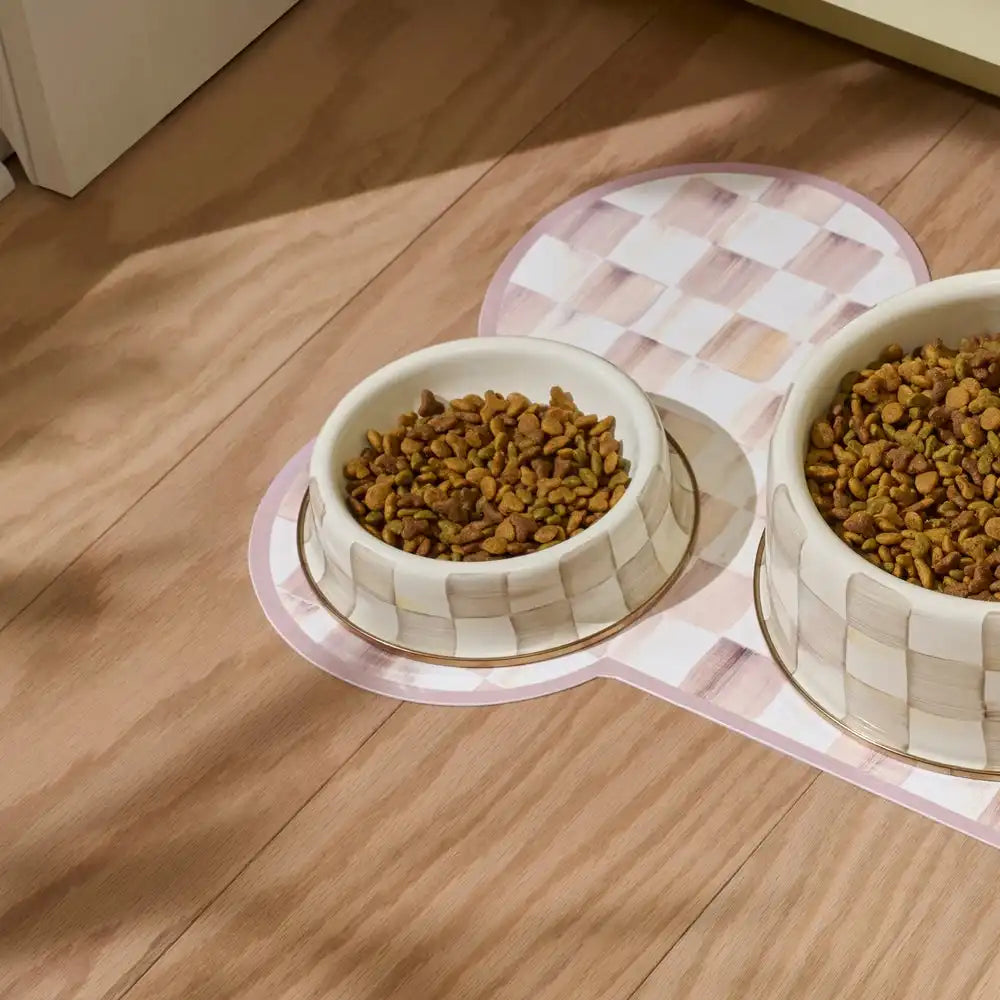Sky Check Small Pet Dish