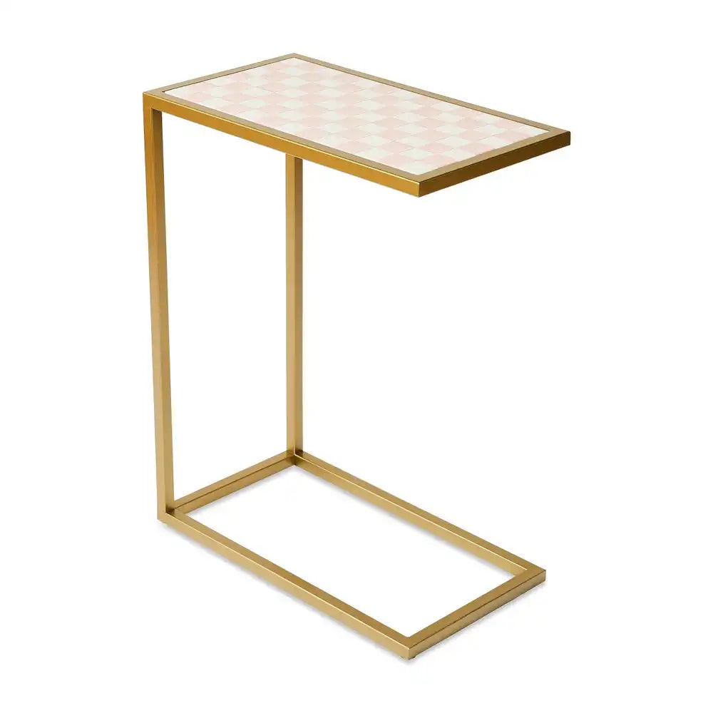 Courtly Check Enamel C-Table