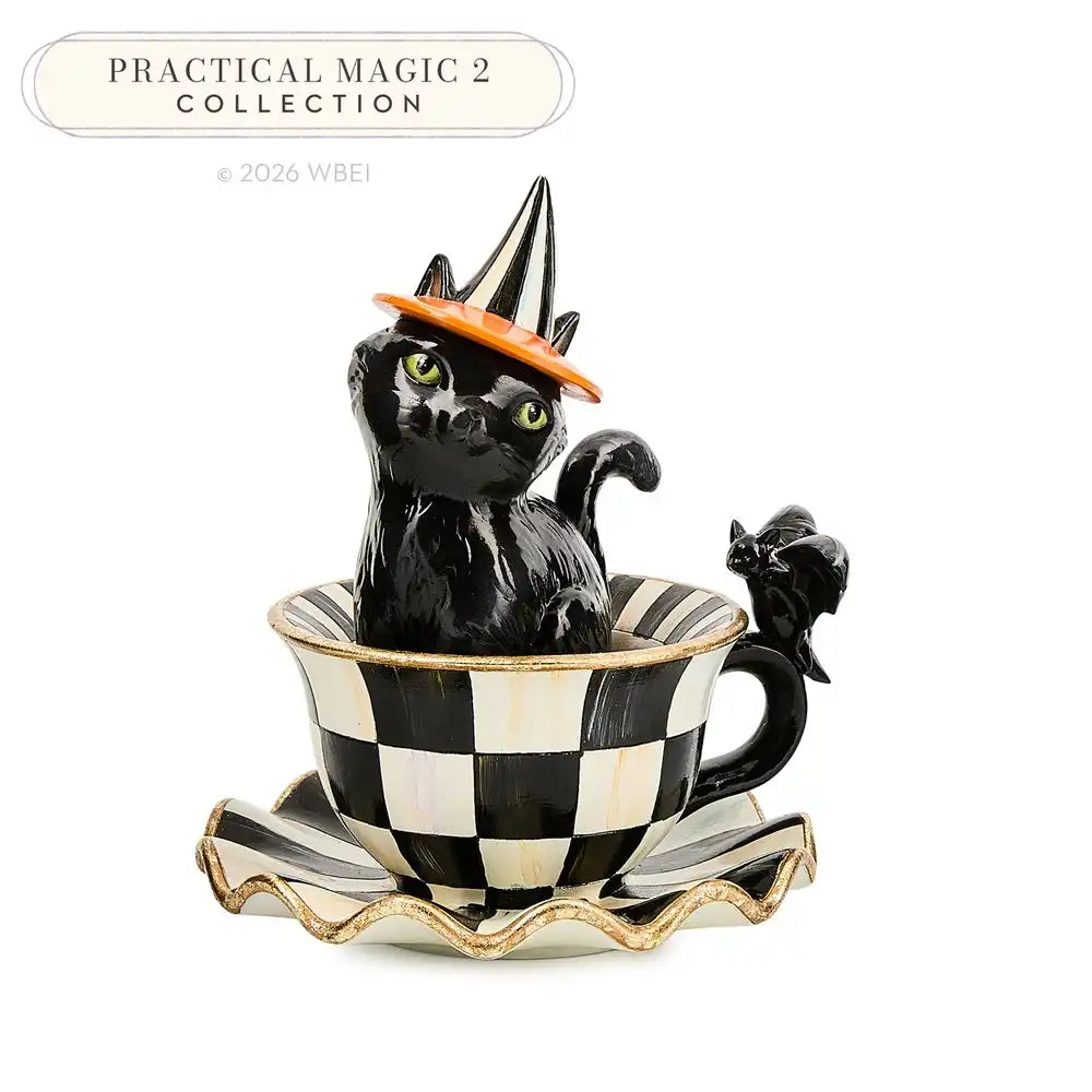 Courtly Check Teacup Cat Decor Main image