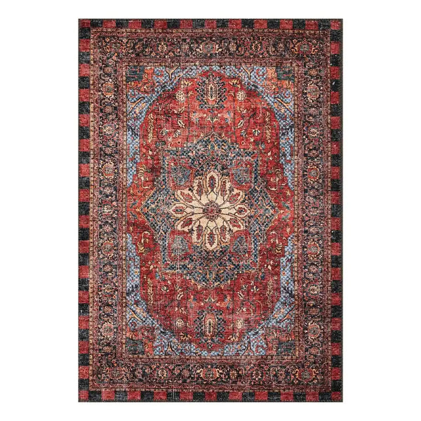 Heriz Checked Mocha 8' x 10' Washable Rug