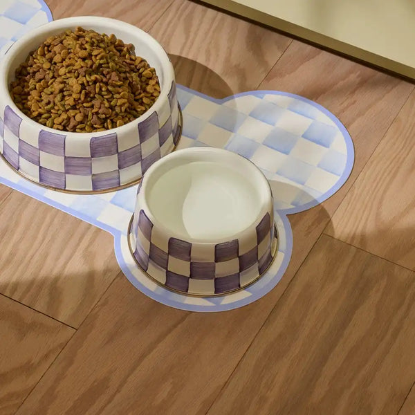 Sky Check Small Pet Dish