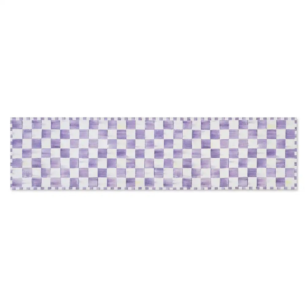 Violet Checkered 2' x 3' Washable Rug