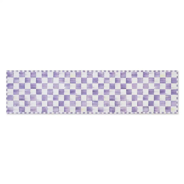 Violet Checkered 2' x 3' Washable Rug