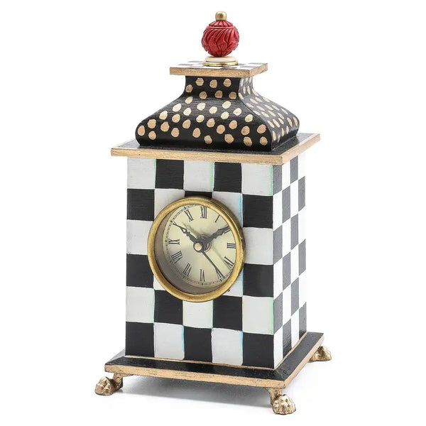 Emerald Check Desk Clock