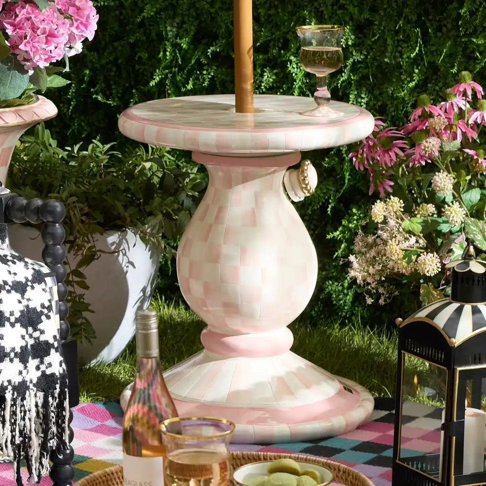 Outdoor Courtly Umbrella Stand Side Table