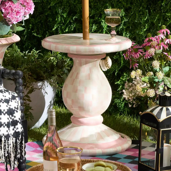 Outdoor Courtly Umbrella Stand Side Table