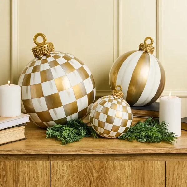 Red Stripe Medium Tabletop Ornament