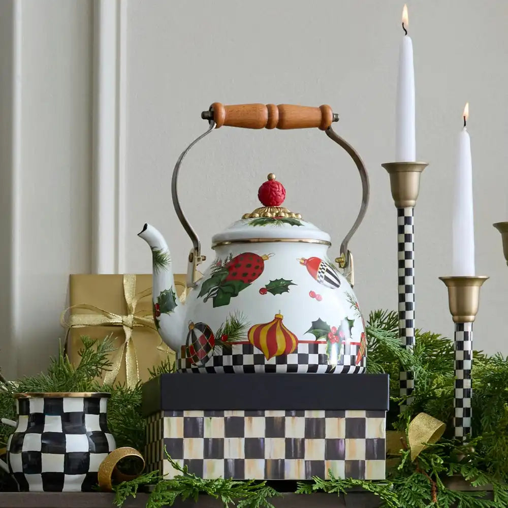 Deck the Halls 2 Quart Tea Kettle