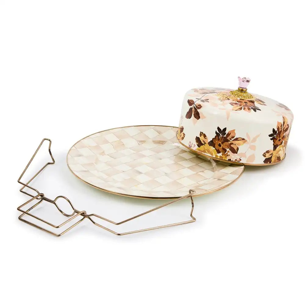 Emerald Check Cake Carrier