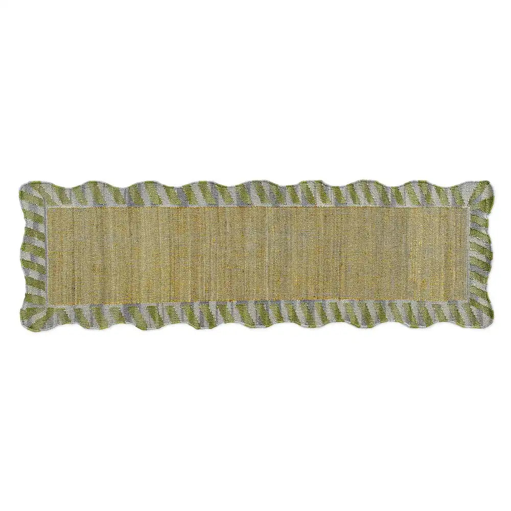 Jute Scalloped Purple and Green 8' x 10' Rug