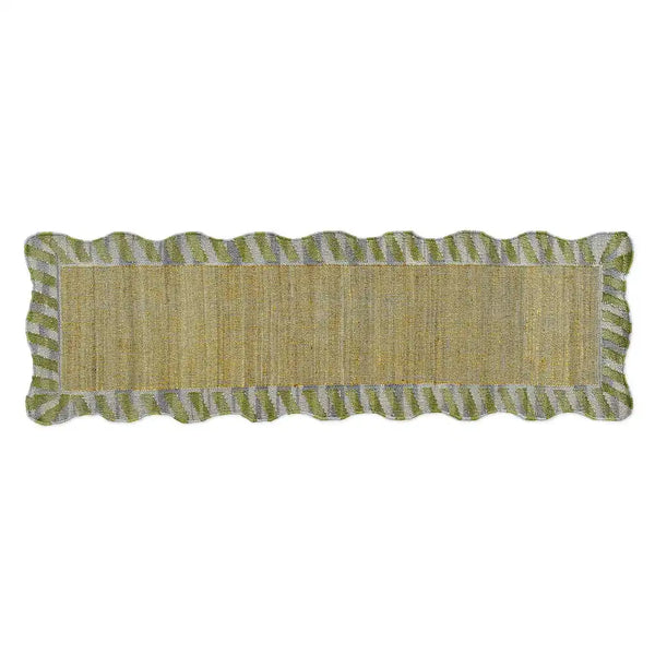 Jute Scalloped Purple and Green 8' x 10' Rug