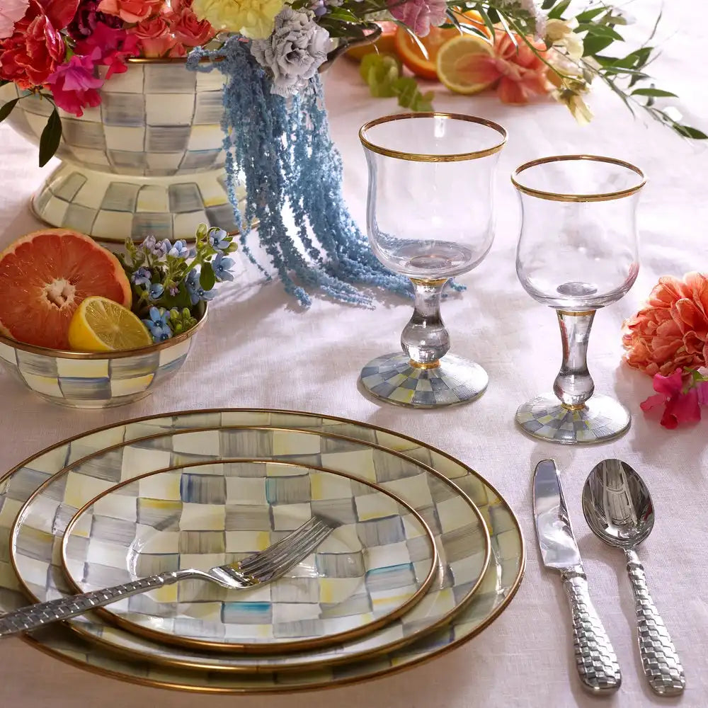 Gold Check Flatware 5-Piece Place Setting