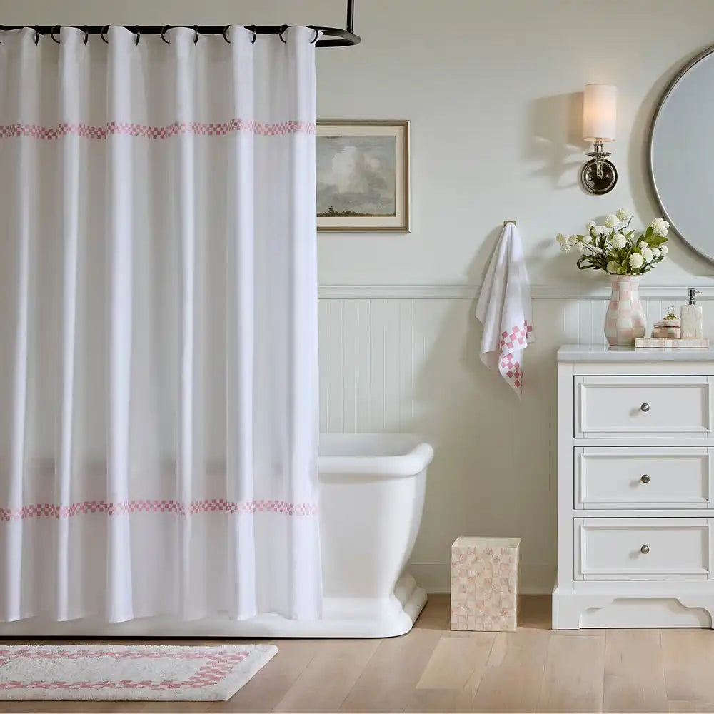 Signature Collection Black Check Shower Curtain Secondary image