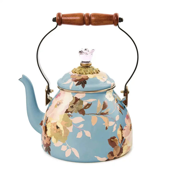 Rosy English Garden 2 Quart Tea Kettle