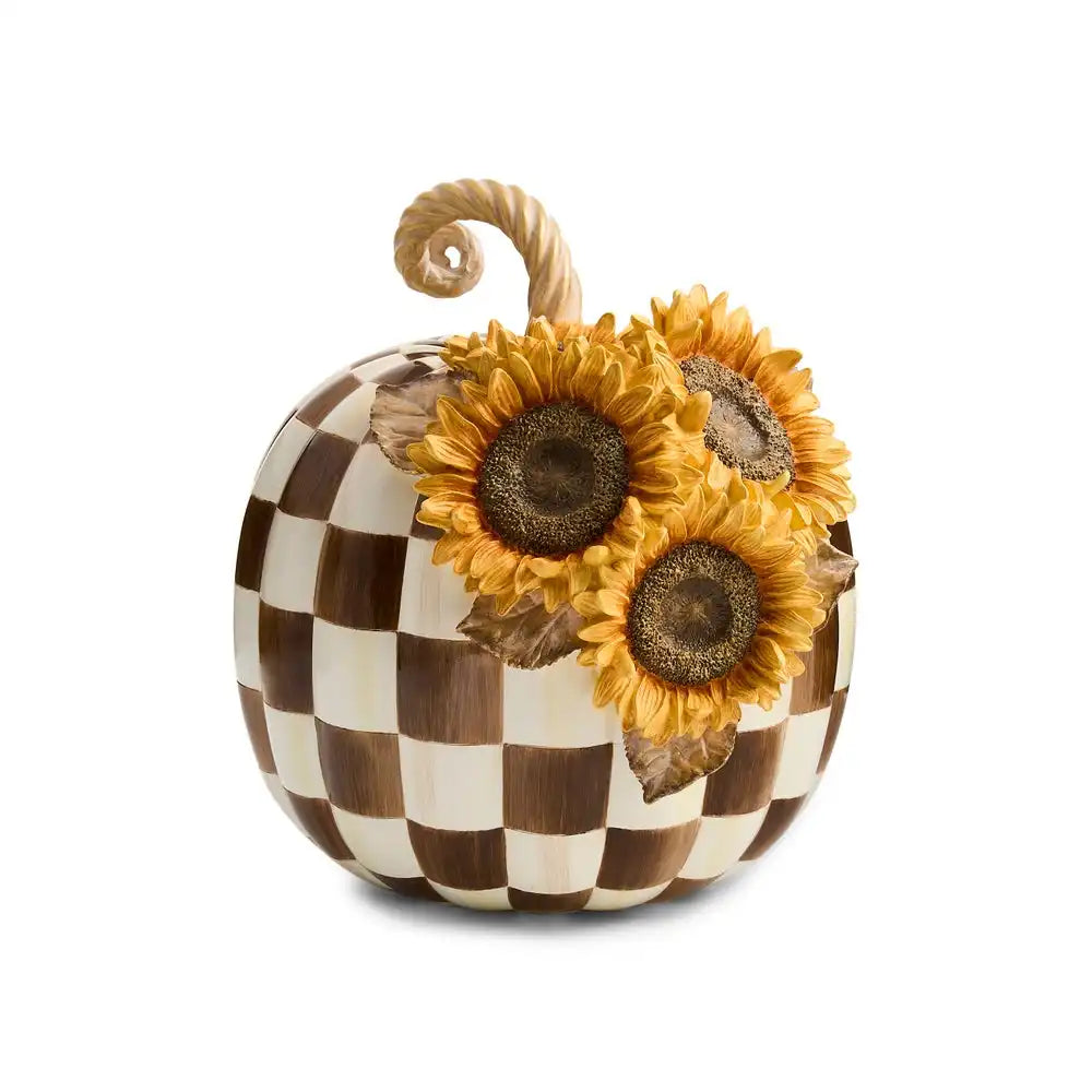 Mocha Stripe Sunflower Pumpkin