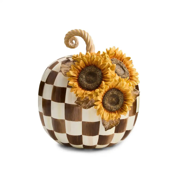 Mocha Stripe Sunflower Pumpkin