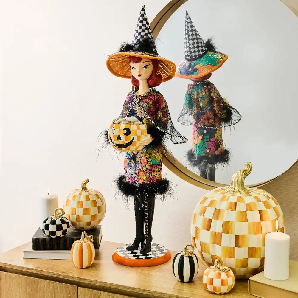 Glamoura Fabric Witch with Pumpkin Secondary image