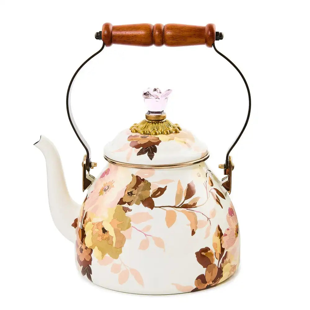 Rosy English Garden 2 Quart Tea Kettle