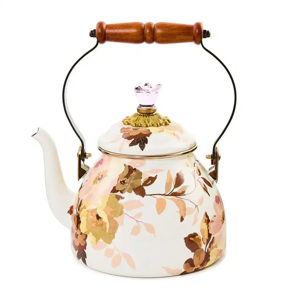 Rosy English Garden 2 Quart Tea Kettle
