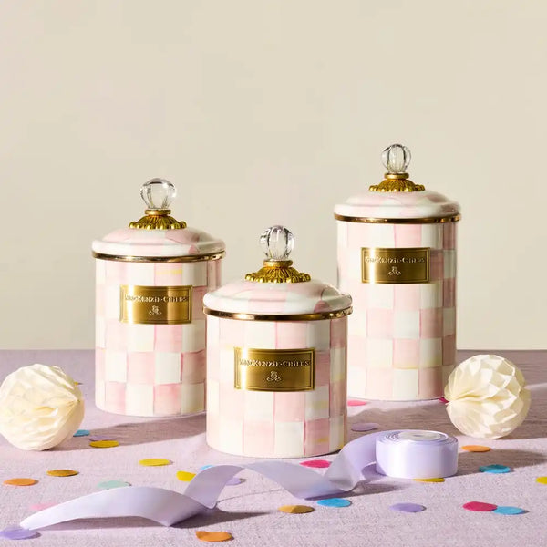 Rosy Check Canisters, Set of 3