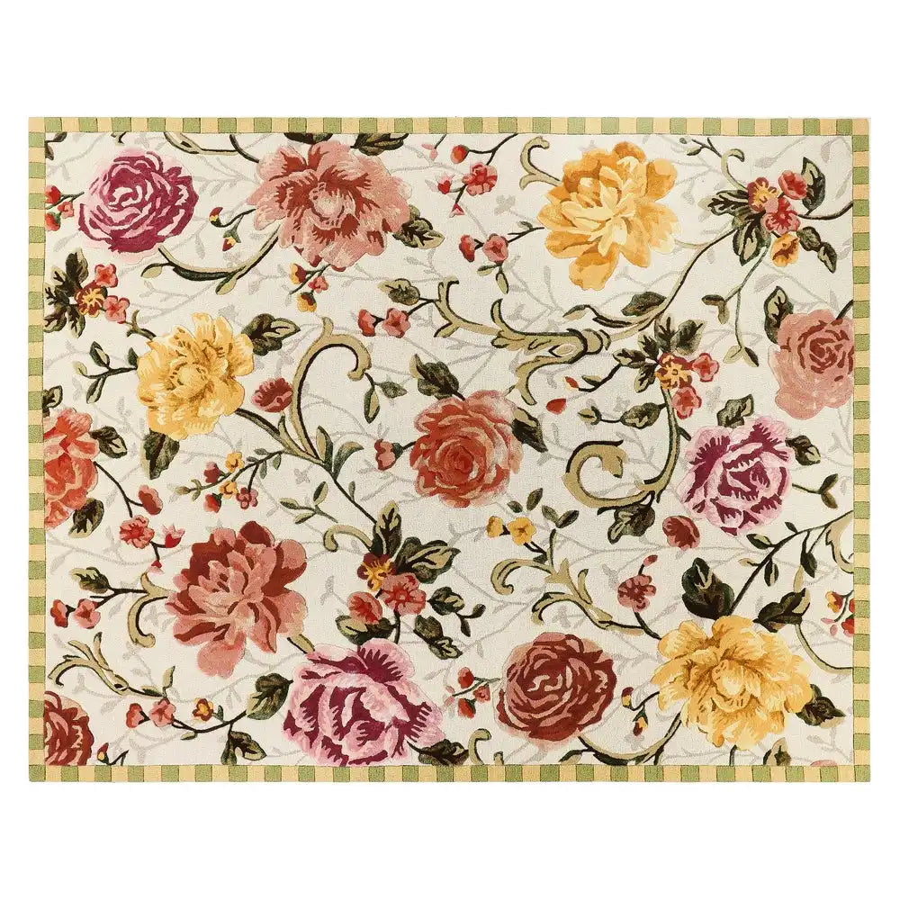 Golden Peonies 6' Octagon Rug